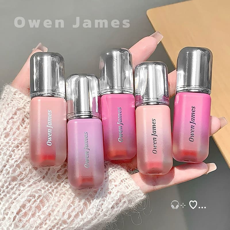 Owen James Korean lip glaze velvet matte not easy to fade long-lasting low saturation lipstick ins lip glaze students