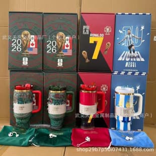 STANLEY 2026 World Cup Co-branded 40oz Insulated Tumbler Large Capacity Car Straw Cup Cross-Border Hot Seller