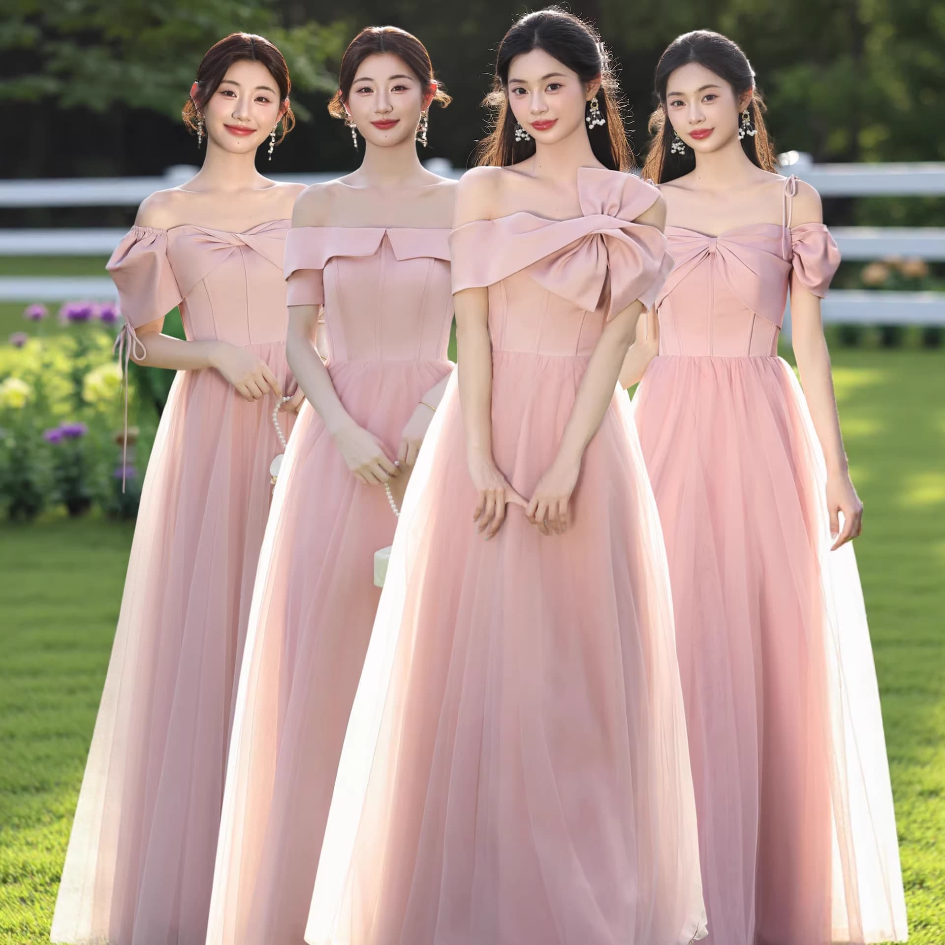 2026 New Bridesmaid Dress Summer High-End Unique Sisterhood Outfit Daily Mesh Tulle Dress Women Fashion