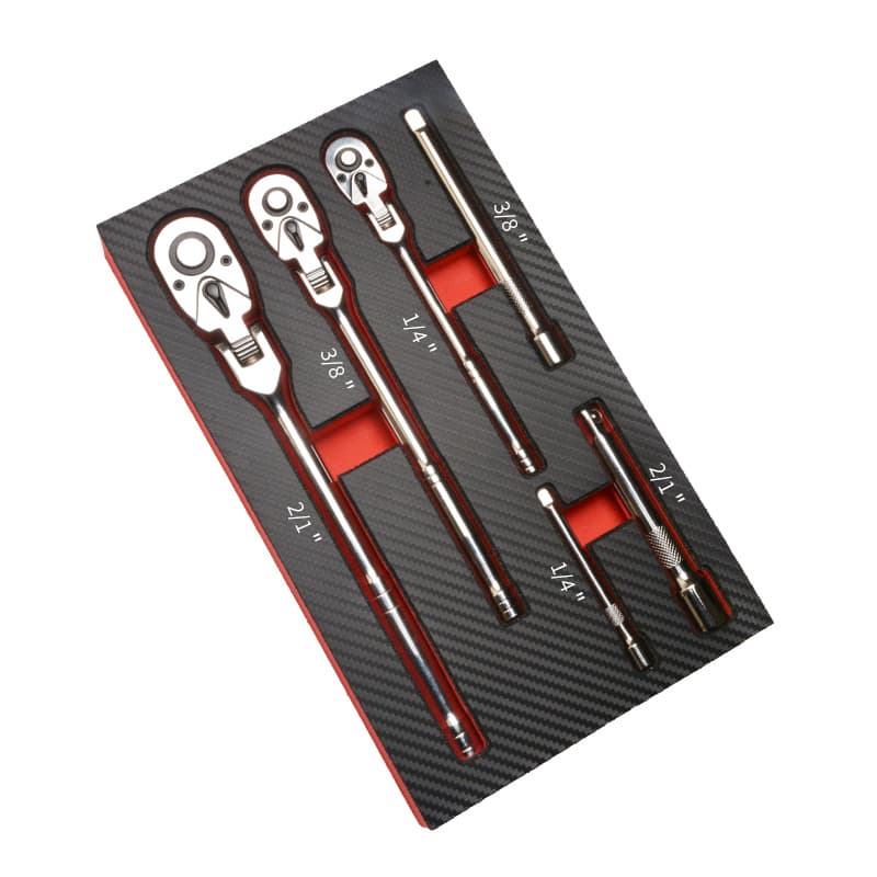 New Socket Ratchet Wrench Set, 1/2" Drive, 3/8" Drive, 1/4" Drive Quick-Release Wrench, Auto Repair Tool Kit
