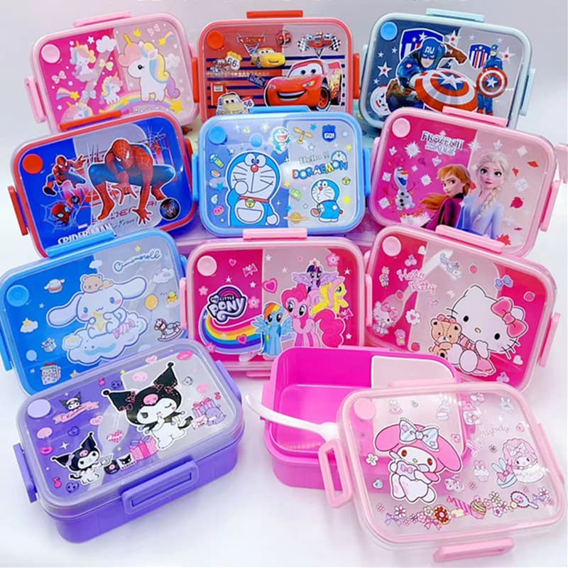 New Sanrio Kuromi Lunch Box Cartoon Kids Lunch Box Bento Box Fruit Box Kids Divided Bento Box