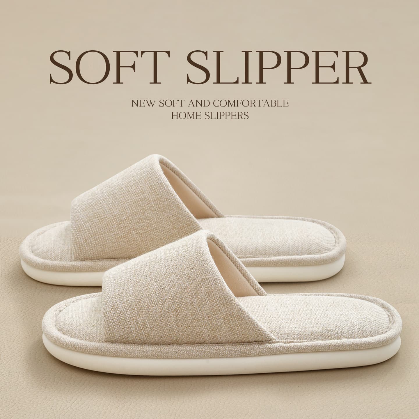 Japanese Cotton-Linen Slippers for Women, All-Season Indoor Home Slippers, Premium Linen, Sweat-Absorbing, Breathable Fabric, Unisex
