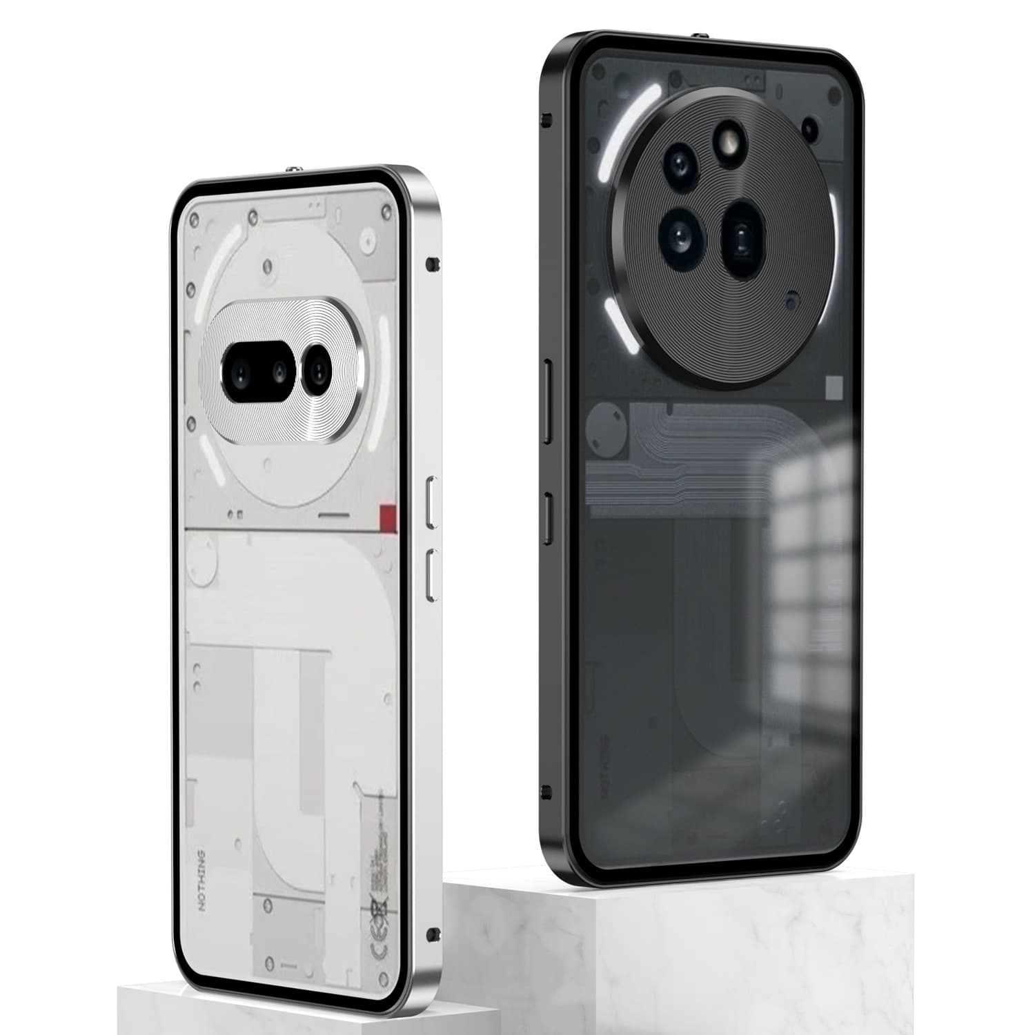 Cross-border Compatible Nothing Phone 3a Metal Frame Single-Side Snap-On Phone Case 3a Heat Dissipation Protective Case
