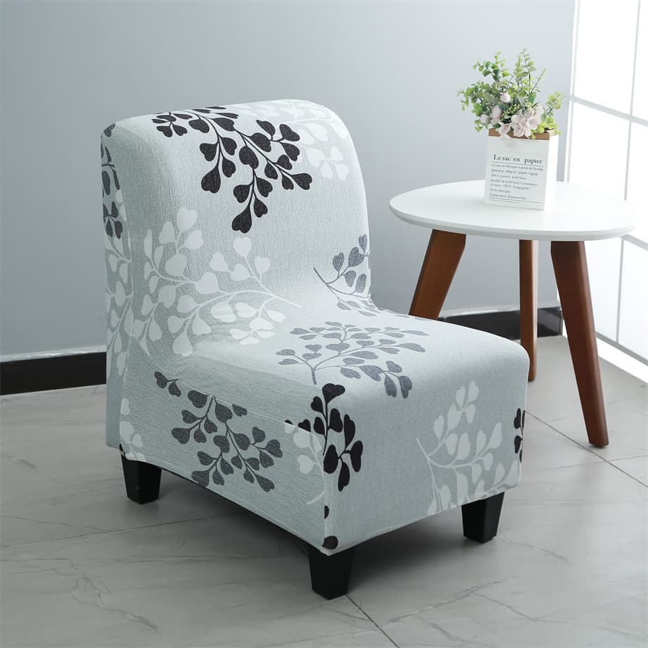 Elastic Chair Cover without Arms Small Single Sofa Cover for Hotel Restaurant Fat Chair Cover Modern Simple Style Decorative