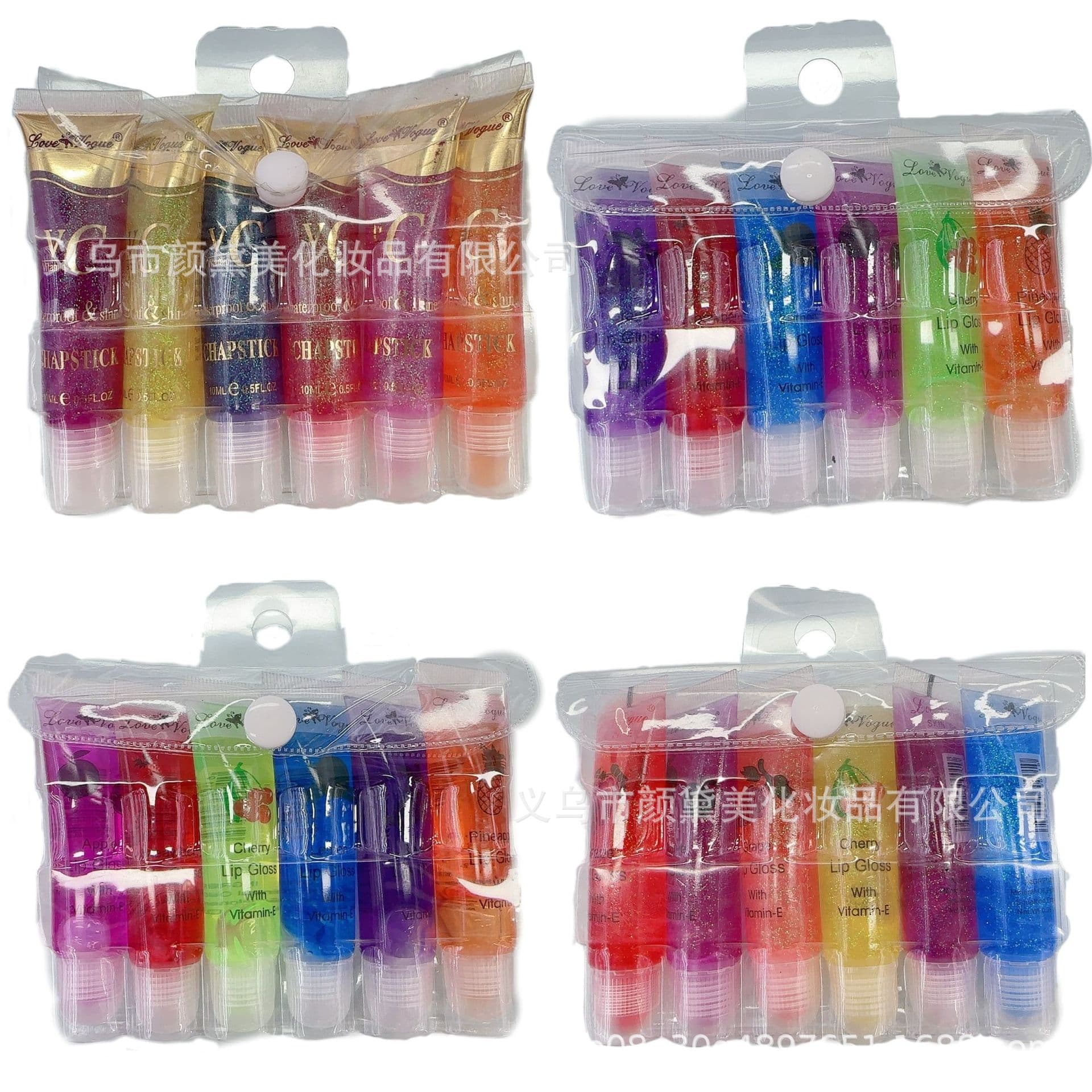 Cross-border Loue Vogue Pearlescent VC Lip Oil Tinted Lip Gloss Moisturizing, Anti-Drying, Nourishing, Repairing and Soothing