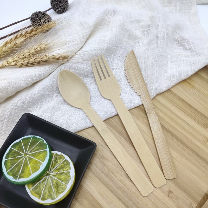 Custom wholesale eco-friendly tableware from source factory for Japan and USA fast food supplies, disposable bamboo knife fork spoon