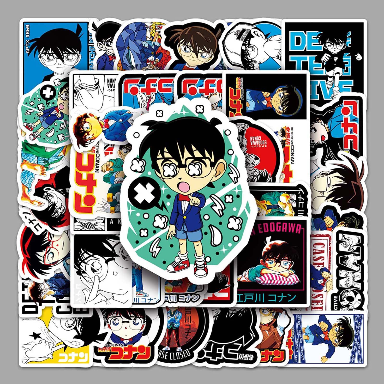 50 Cartoon Animation Detective Conan Graffiti Personality Luggage Laptop Scooter Car Stickers