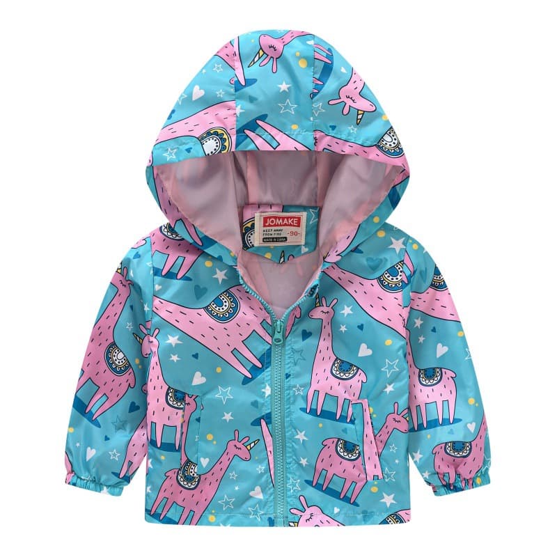 New Children's Casual Fashion Jacket with Hood, Cute Printed Design, Korean Style for Boys and Girls