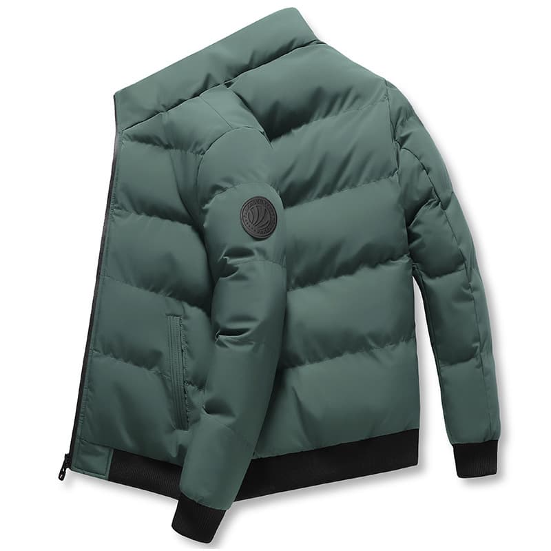 Cross-Border Trade Down Cotton Men's Jacket Stand Collar 2021 New Winter Cotton Padded Thick Warm Korean Style Coat