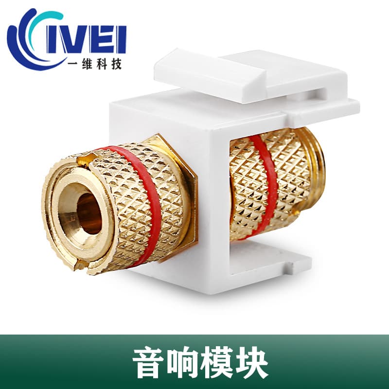 Factory Direct American Standard Panel US Style Speaker Audio Snap Female-to-Female Connector Keystone Jack