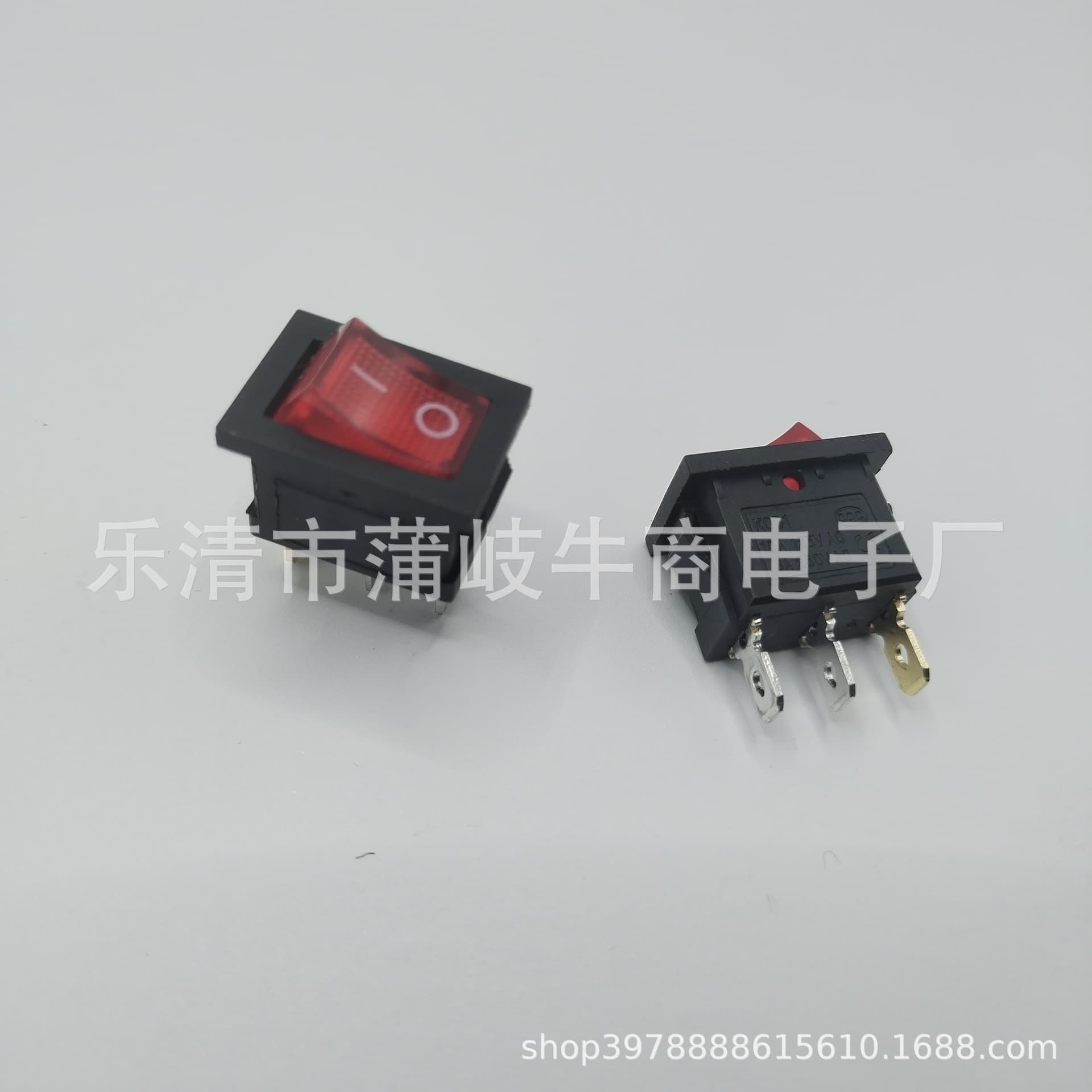 12-220V KCD1 Boat Rocker Switch 3-Pin 15*21 2-Position Red Illuminated Rocker Power Switch