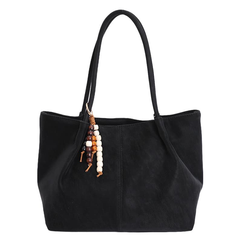 Suede Leopard Print Large Bag for Women 2025 New Trend Fashion Frosted Tote Bag Autumn Winter Retro Underarm Mother-Child Bag