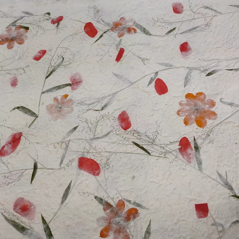 Handmade Flower Paper Vintage Lampshade Paper Gift Wrapping Paper Bookmark Scrapbook Paper Thai Petal Paper Dongba Paper Wholesale