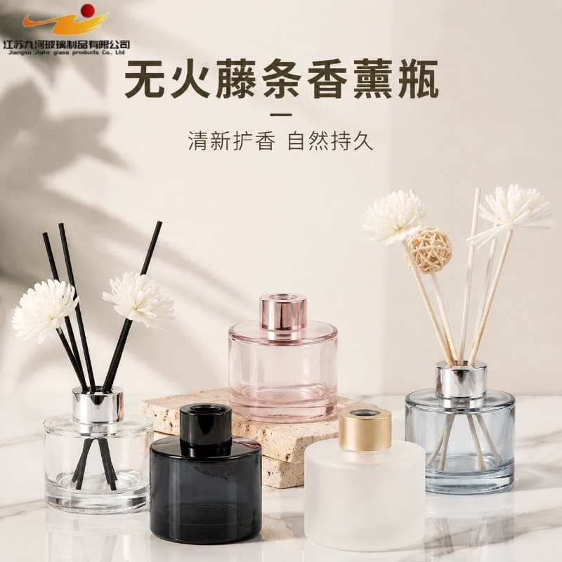 Spot transparent bayonet cylindrical aromatherapy bottle essential oil bottle diffuser home decoration perfume aromatherapy sub-bottling packaging