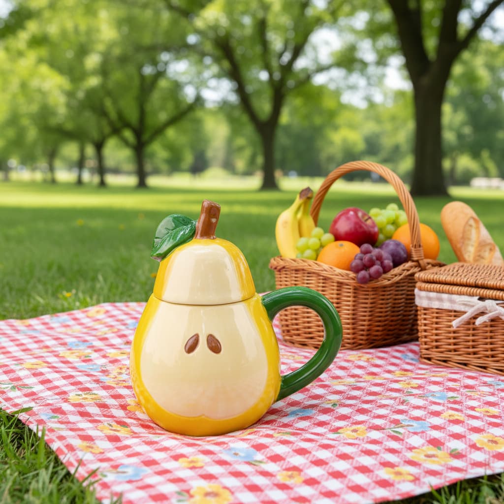Creative fruit pear shape ceramic mug creative ceramic cup pear cup ceramic office cup