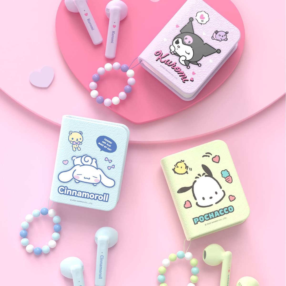 Sanrio book Bluetooth headset wireless sports long battery life suitable for Apple Huawei semi-in-ear Bluetooth headset