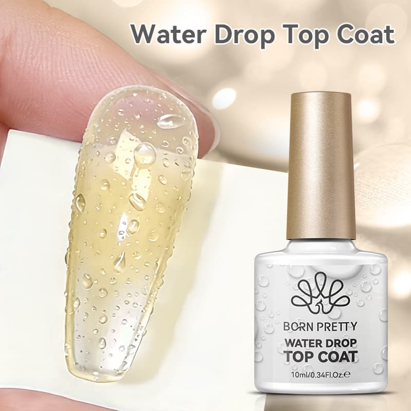 BORN PRETTY Cross-border New Nail Art Water Drop Top Coat Ice Clear Water Drop Shaping Gel No-Wipe Top Coat Nail Gel