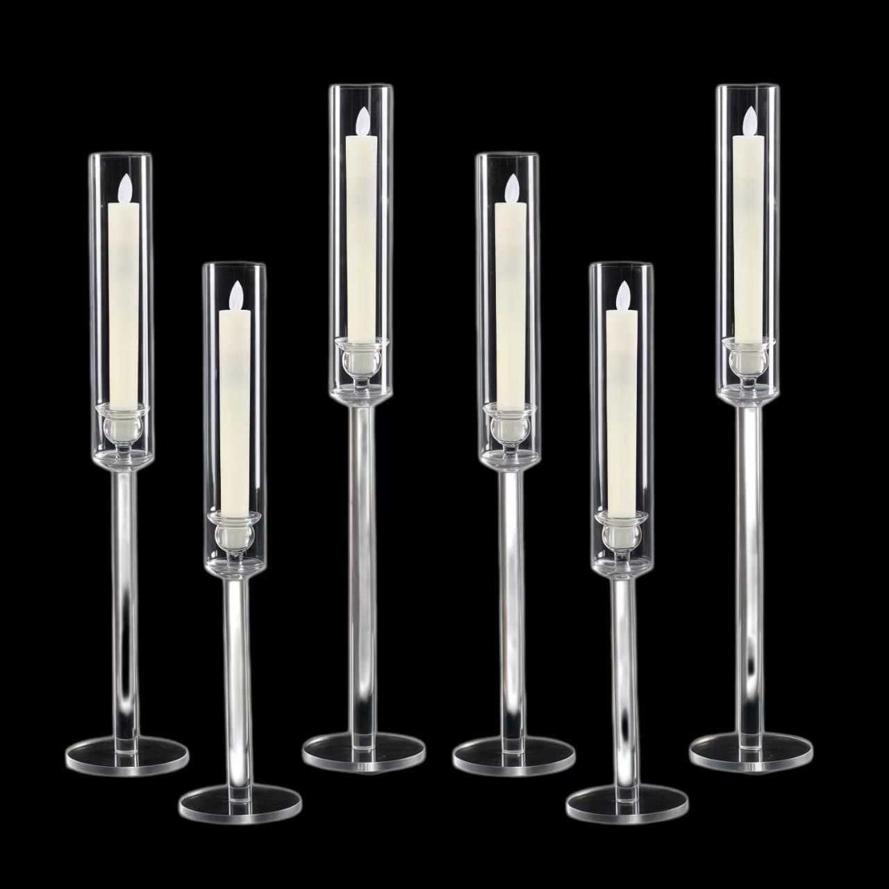 Cross-border E-commerce Exclusive Acrylic Three-Piece Set Wedding Candle Holder for Wedding, Western Restaurant, Birthday Party, Hotel Decoration