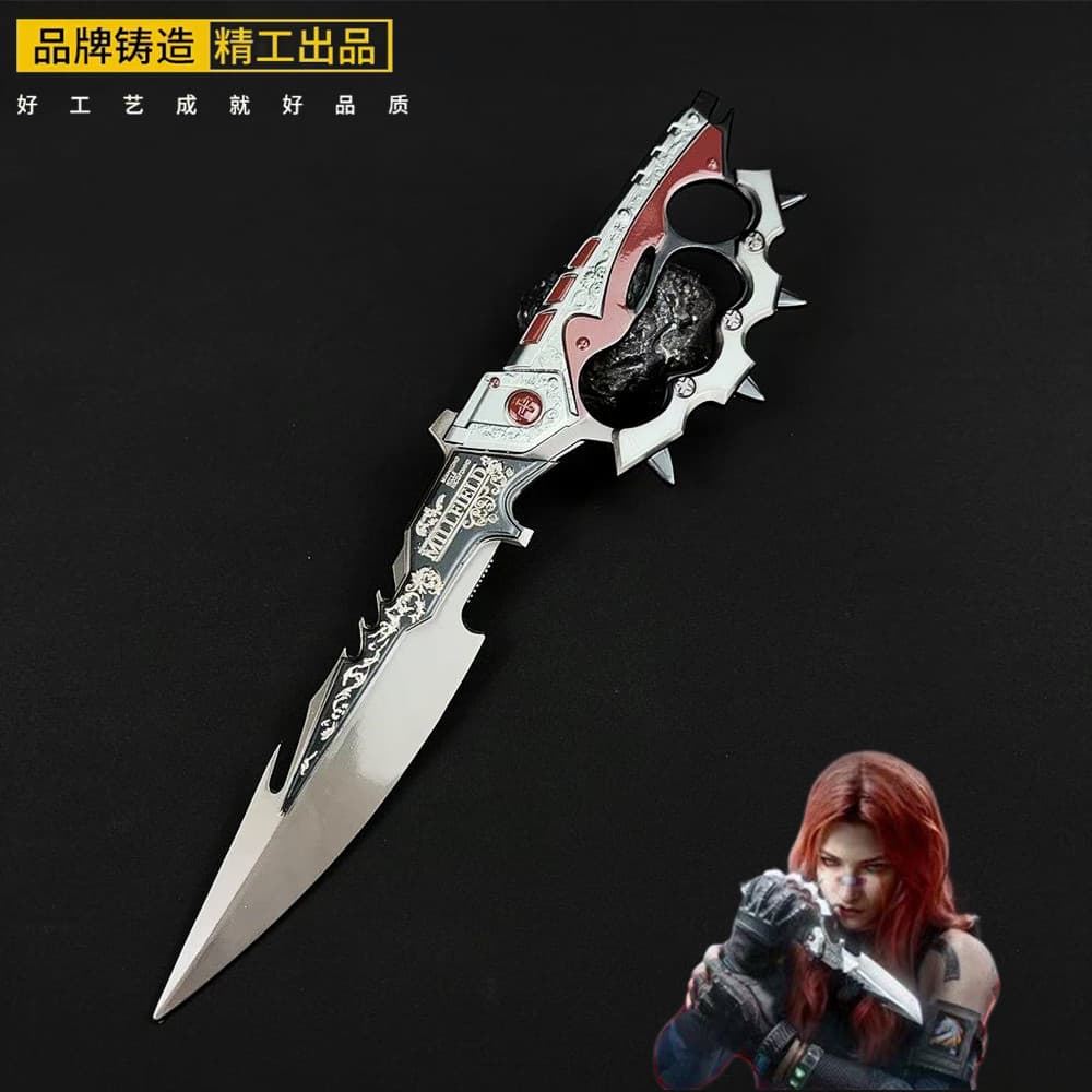 Delta Surroundings Creed Melee Weapon Same Style S7 Knife Skin Model Alloy Weapon Series Metal 26cm