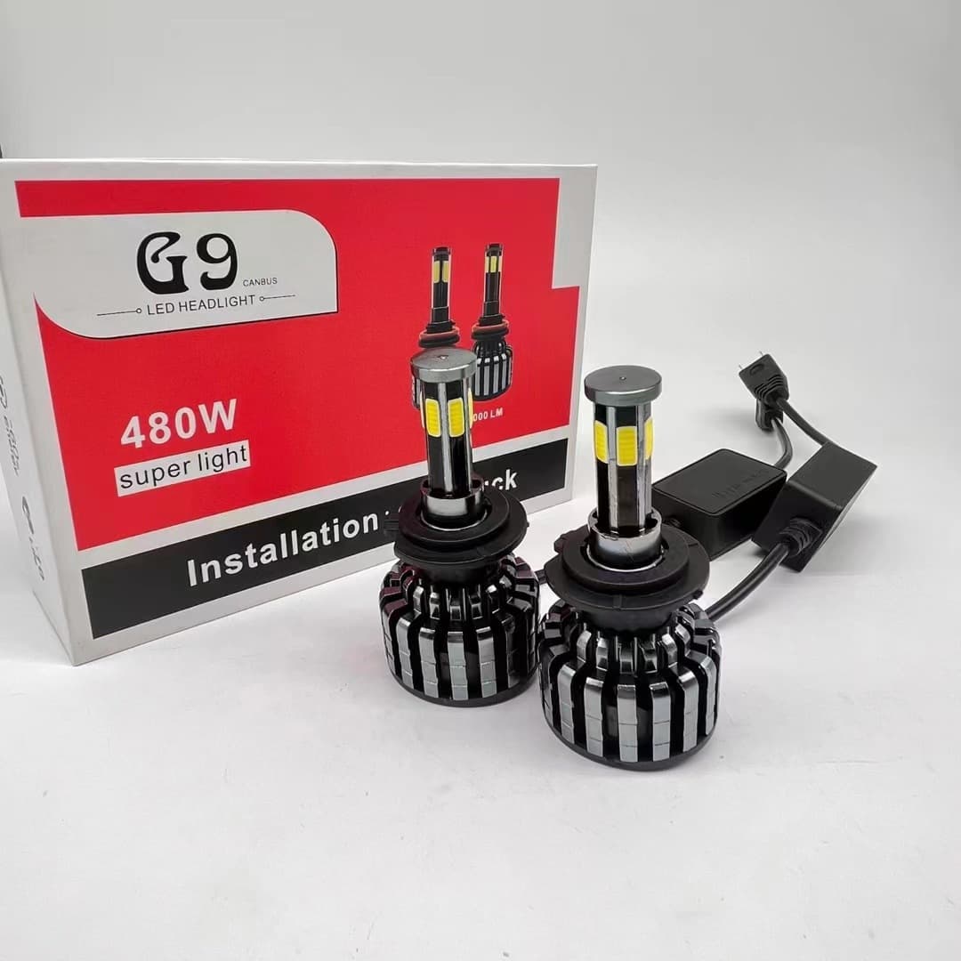 Car LED Headlight 360-Degree Six-Side Emitting LED Headlight Modification Accessory Universal Six-Side LED