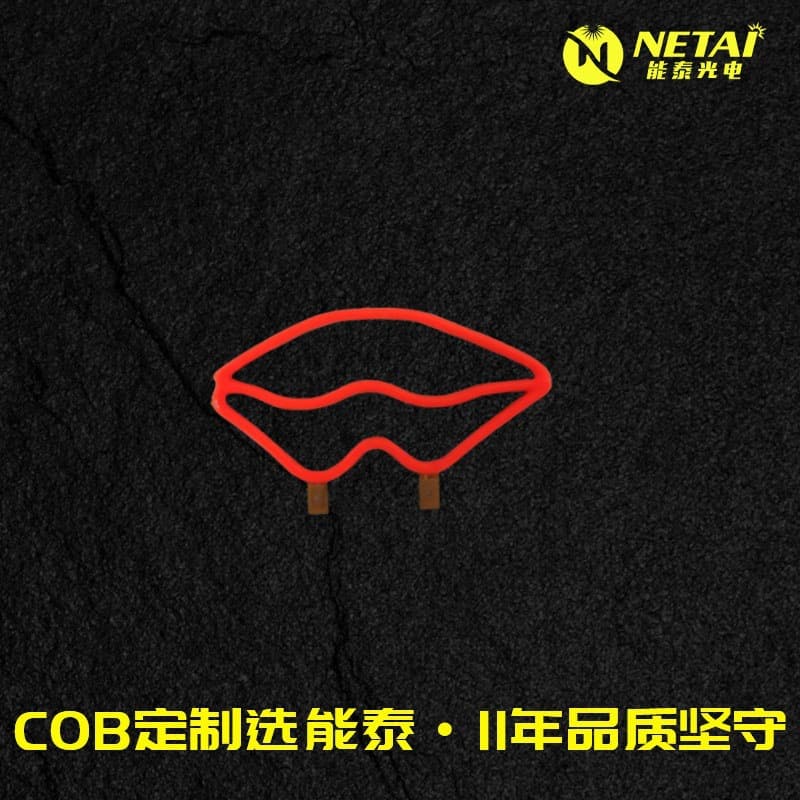COB Formed Letter Filament Light Edison Bulb Filament Custom LED Lip Cartoon Pattern Lamp