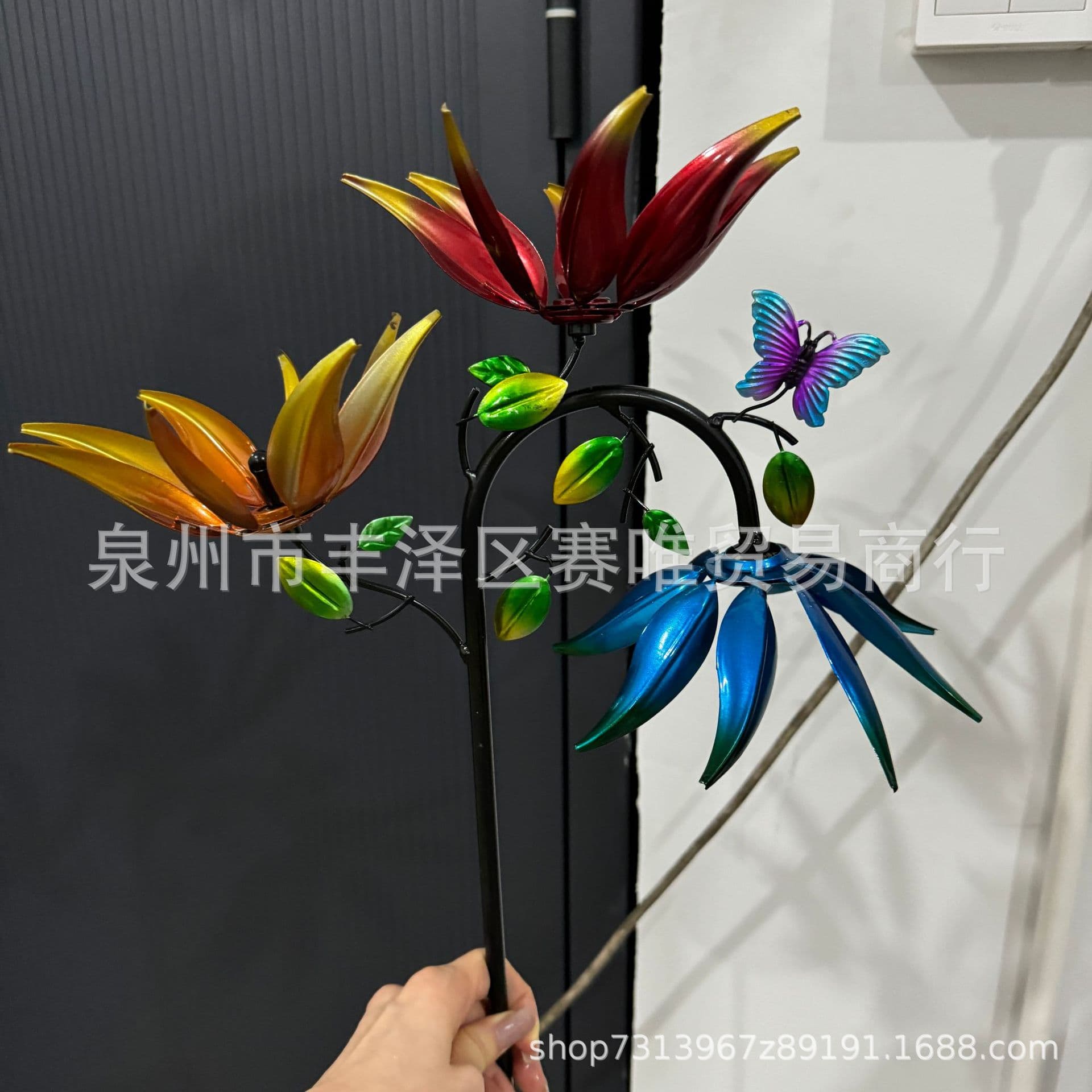 [In Stock] Bestseller Multi Colored Flowers Wind Spinner