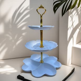 Custom Fruit Tray for Living Room Coffee Table, Candy Tray, Plastic Cake Stand, 3-Tier Snack Rack, Fruit Bowl Decoration