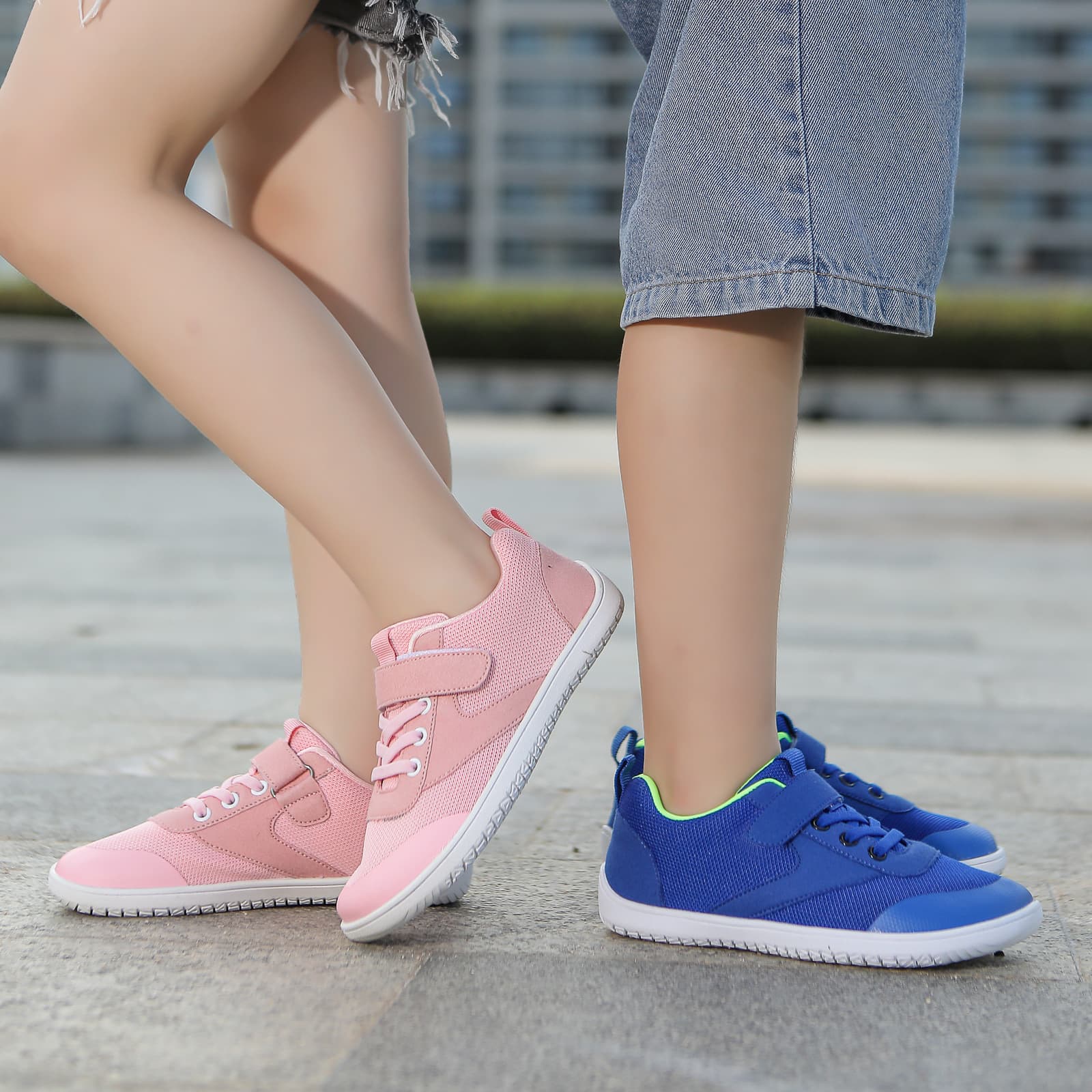 Trending Kids Cross-Border Wide Toe Box Barefoot Shoes Boys Breathable Non-Slip Sports Shoes Girls Outdoor Mesh Casual Shoes