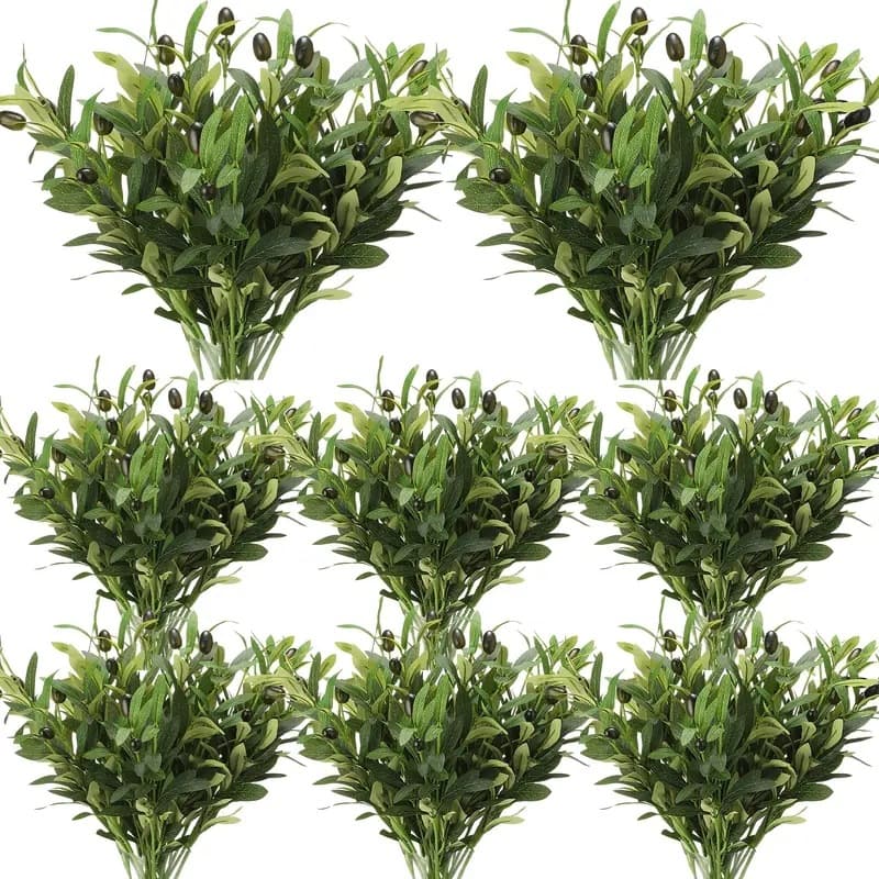 Artificial Olive Leaves Simulation Plant Faux Greenery Home Floral Decoration Wedding Flower Arrangement