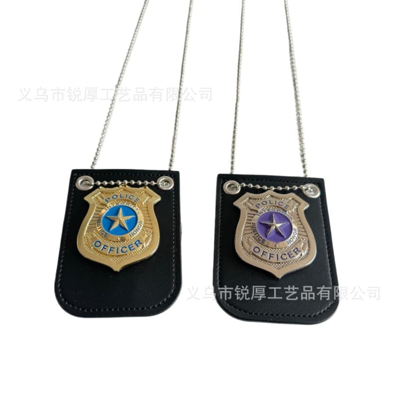 Halloween cosplay props, children's toys, police badges, lapel pins, leather necklaces, role-playing props