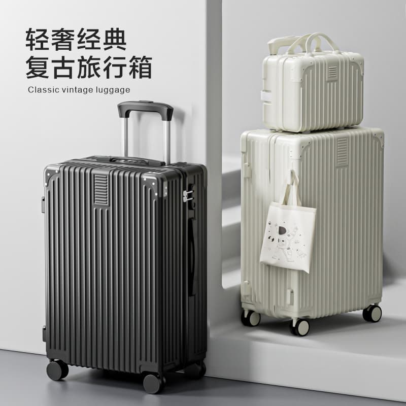 New Style Luggage Trolley Case with Password Lock, Spinner Wheels, Large Capacity, Durable Travel Suitcase for Men and Women