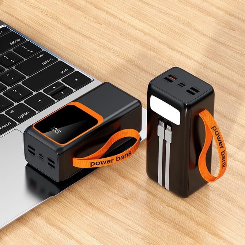 Cross-border Built-in Cable Extra Large Capacity 50000mAh Power Bank 22.5W Super Fast Charging PD Outdoor Mobile Power