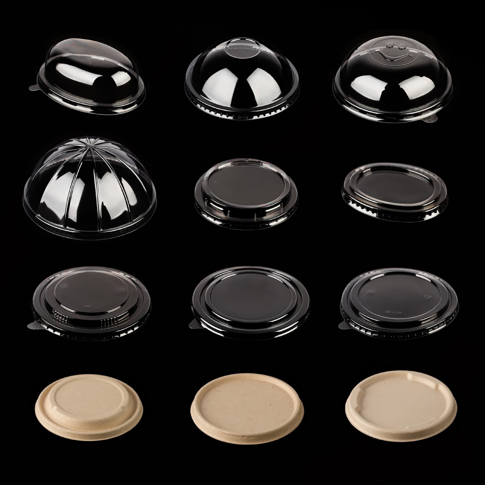 Disposable Lid Paper Bowl Lid Taro Ice Bowl Takeaway Bowl Transparent Lid Smoothie Bowl Shaved Ice Bowl Internet-Famous Dome Lid Arch Lid