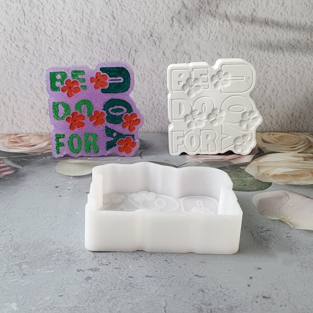 Z0213 BE YOU FOR YOU DO YOU Aromatherapy Decoration Cement Plaster Mold DIY Silicone Mold