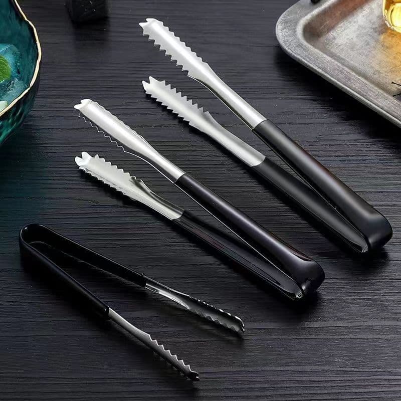 Thickened and Extended Heat-Resistant Non-Magnetic Stainless Steel Sugar Tongs, Towel Tongs, Tea Cup Tongs, Ice Cube Tongs, Home Use High-Temperature Resistant