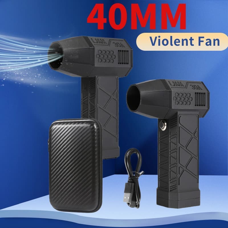 40 Duct Violent Fan Car Washing Water Blowing Dust Removal Snow Removal Brushless High Power Turbo Water Blower Lithium Electric Blower