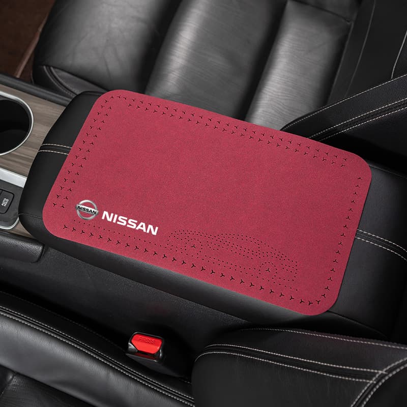Suede Armrest Pad for Nissan Sylphy Teana Juke Qashqai X-Trail Murano Tiida Bluebird