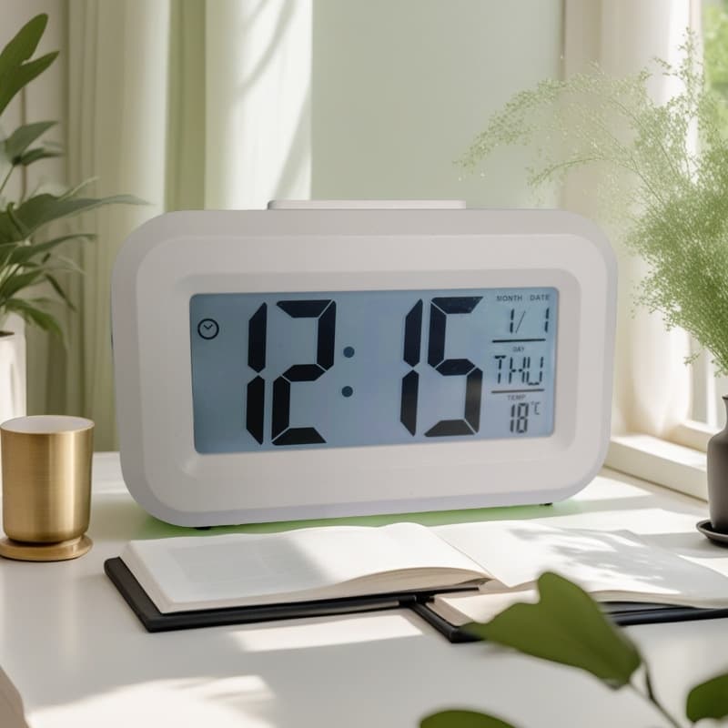 Mini Multifunctional Smart Clock Silent Backlit Countdown Music Snooze Bedside Student Gift Clock