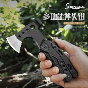 Multi-function Axe Hammer Outdoor Portable Folding Pliers Camp Axe with Fire Starter Home Car Combination Tool
