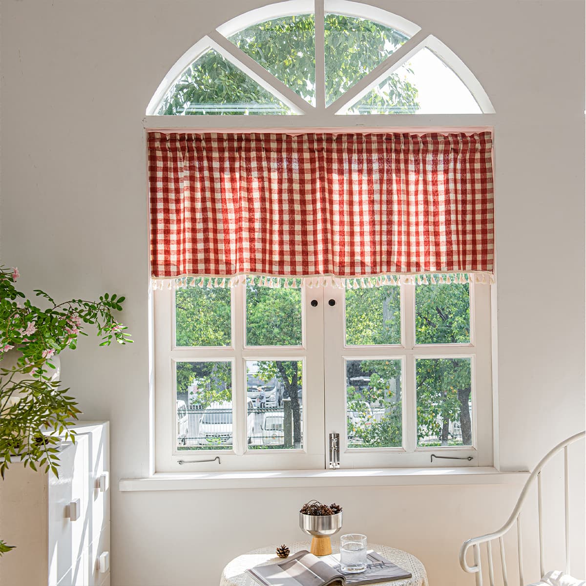 Cross-border E-commerce Ready Curtains, Simple Wabi-Sabi Style Woven Stripe Curtains, Semi-Blackout Curtains for Living Room and Bedroom