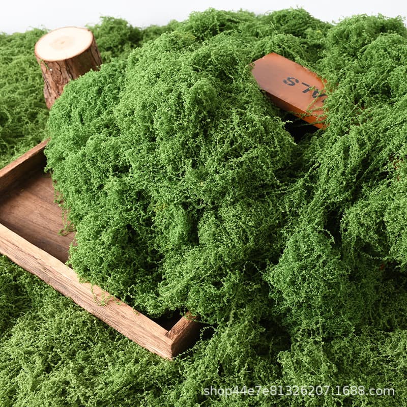 Simulated moss micro-landscape faux moss for garden landscaping turf, lawn scene creation, and thread-like simulated vegetation greening.