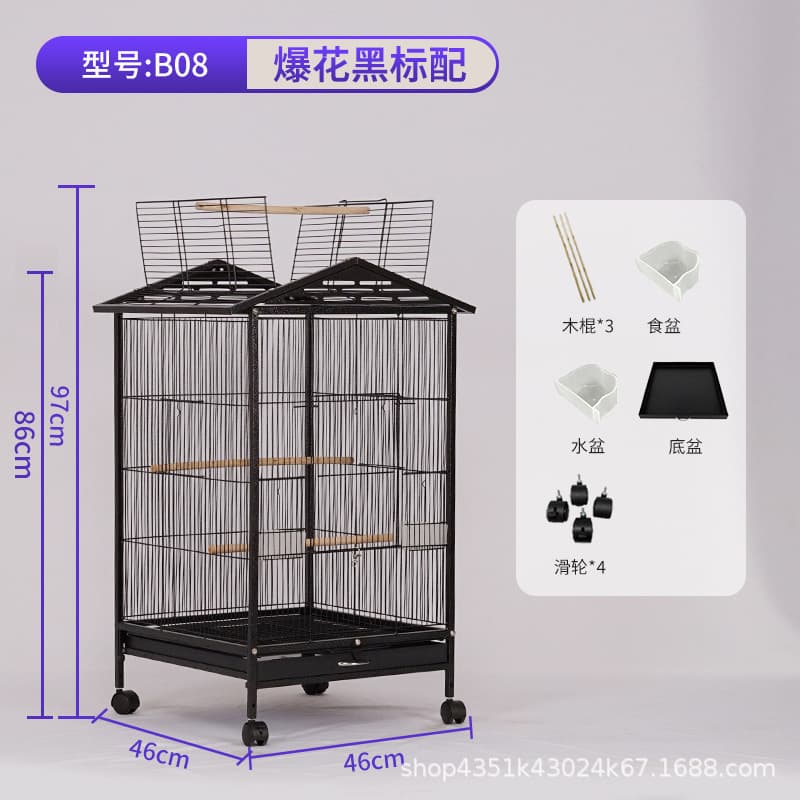 Factory Direct Supply Various Metal Bird Cages Pet Cages Multi-Functional Flock Bird Cage Premium Bird Villa Wholesale