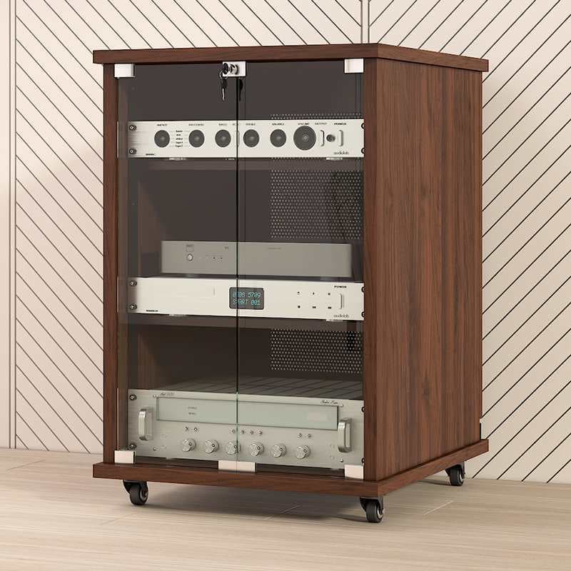 Amplifier Cabinet with U-Bars for Home Theater and KTV Equipment Storage