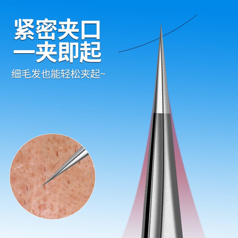 Ultra-Fine Cell Tweezer, Peacock Clip Straight Tweezers for Beauty Salon Use, Blackhead Removal, Fine Vellus Hair, Acne, Pimple, Milia Extraction