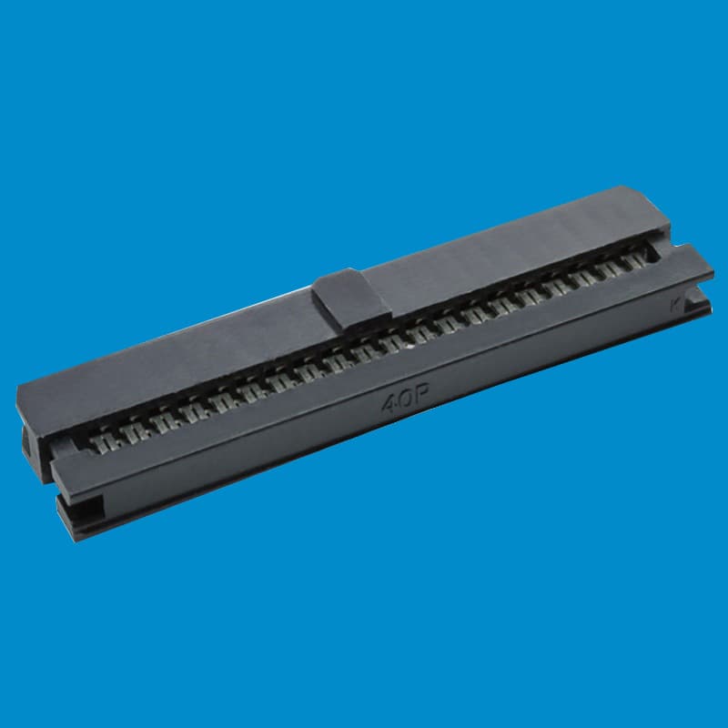 Manufacturer supplies FC-40 2.0mm pitch IDC header connector reel-packed black PBT material recycled