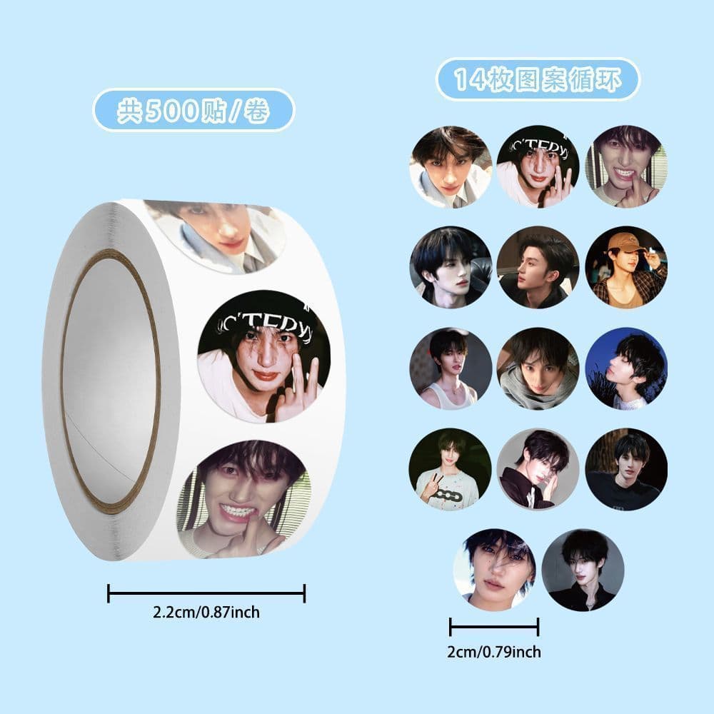 Viral Spread-Wings Meme Sticker Roll, Abstract Fan Support Decoration Small Gift, Short Drama Heartthrob Spread-Wings Meme Image