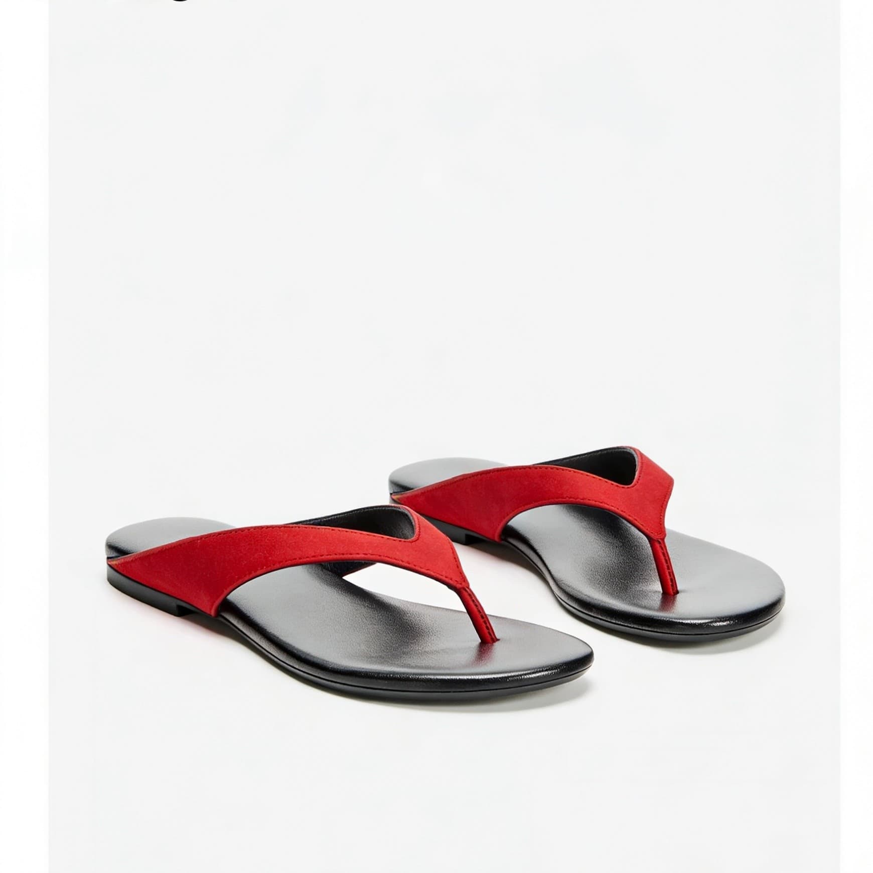 Women's French-Style Flip-Flops, Summer Outdoor Non-Slip Beach Sandals, Genuine Leather Slippers, Simple and Fashionable Flat Sandals