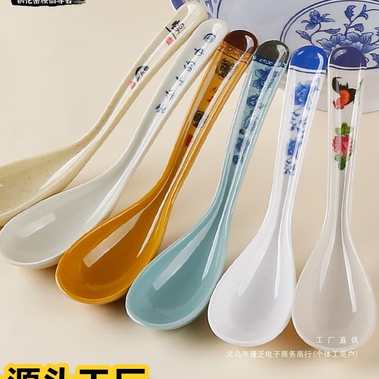 Melamine spoons, commercial catering long-handled spoons, fast food restaurant spoons, hot pot soup spoons, ladles, plastic tableware