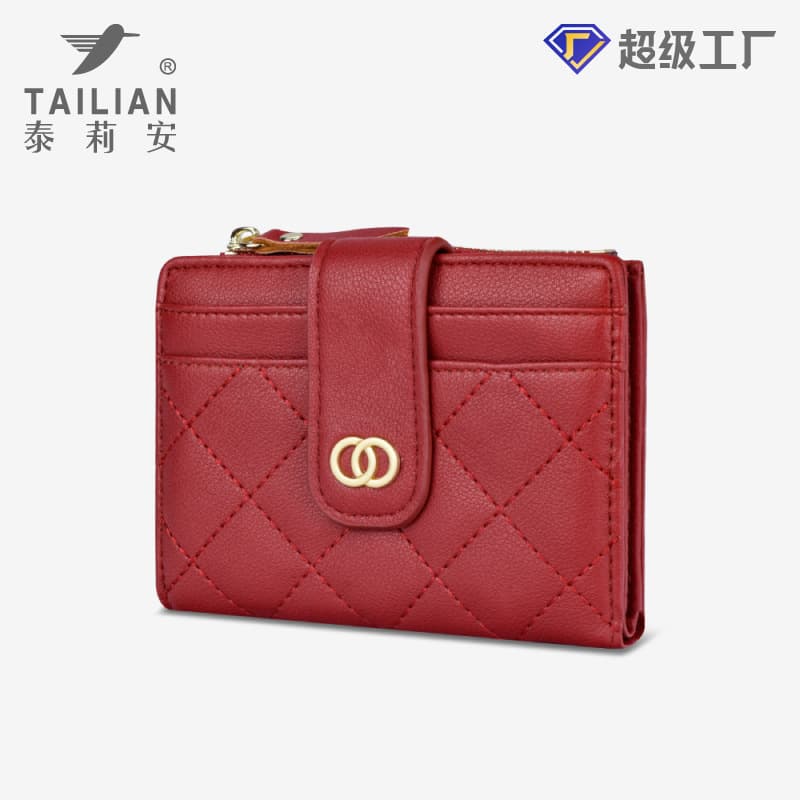 Ladies Wallet - Soft Leather Hasp Closure - Floral Embossed Design Card Slots Coin Pocket Available In Black Red