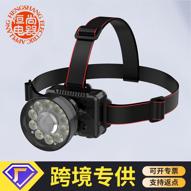 Mini Lightweight Headlamp Outdoor USB Camping Cycling Fishing Light LED Super Bright Head-Mounted Sensor Searchlight Headlamp